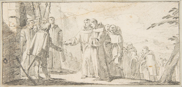 Reception of Monks at a City Gate 16961770
