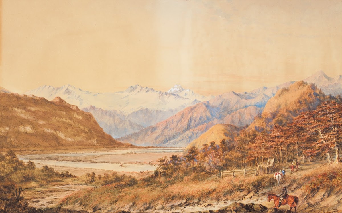 View Of Mt Aspiring Province Of Otago Looking North Up The Valley Of Matekitiki