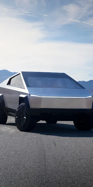 Tesla Cybertruck, Electric Car, Pickup Trucks, American Cars, Polygon Art 4K Wallpaper Background