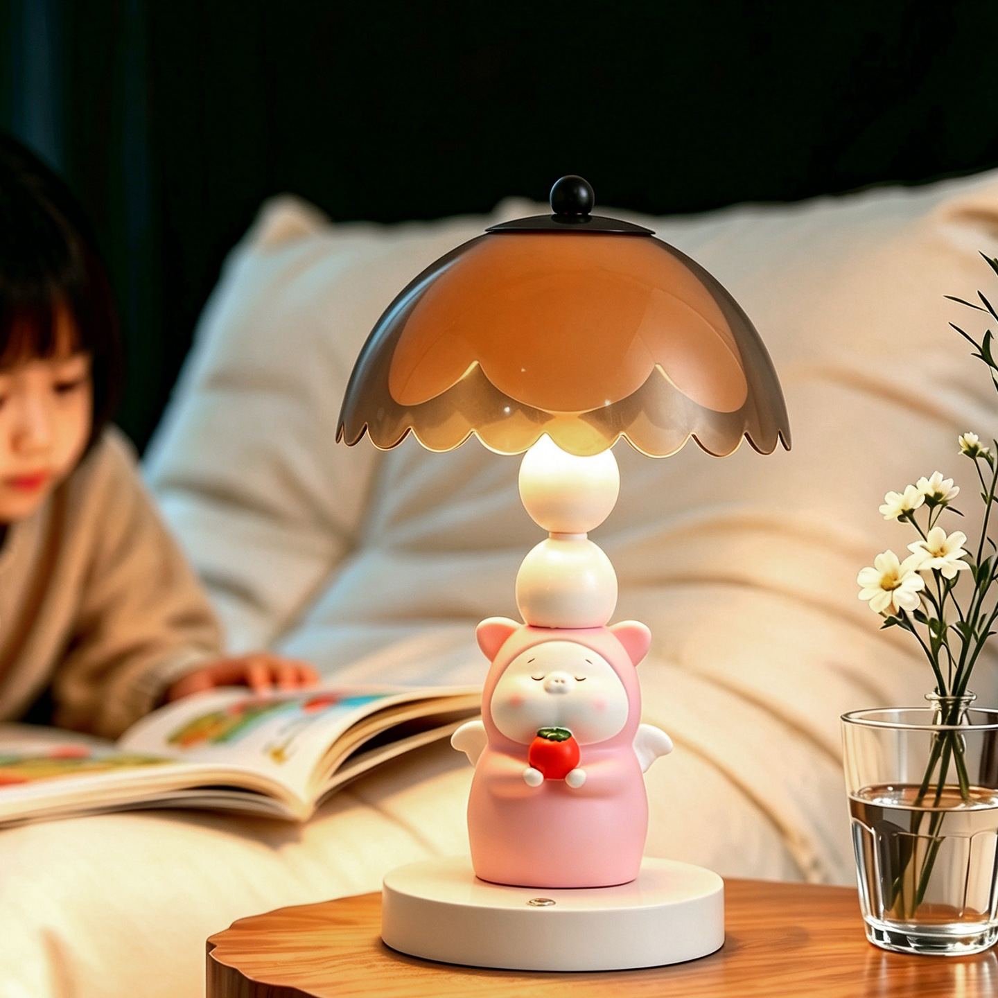 Angel Pig Table Lamp