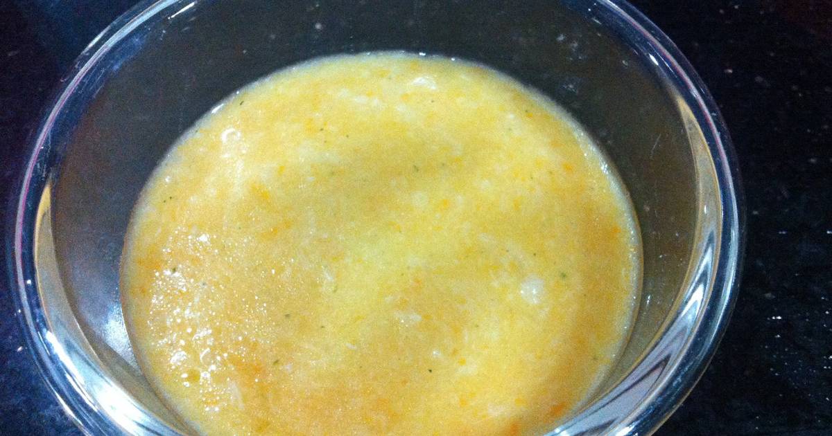 Cháo trứng bí đỏ cho bé