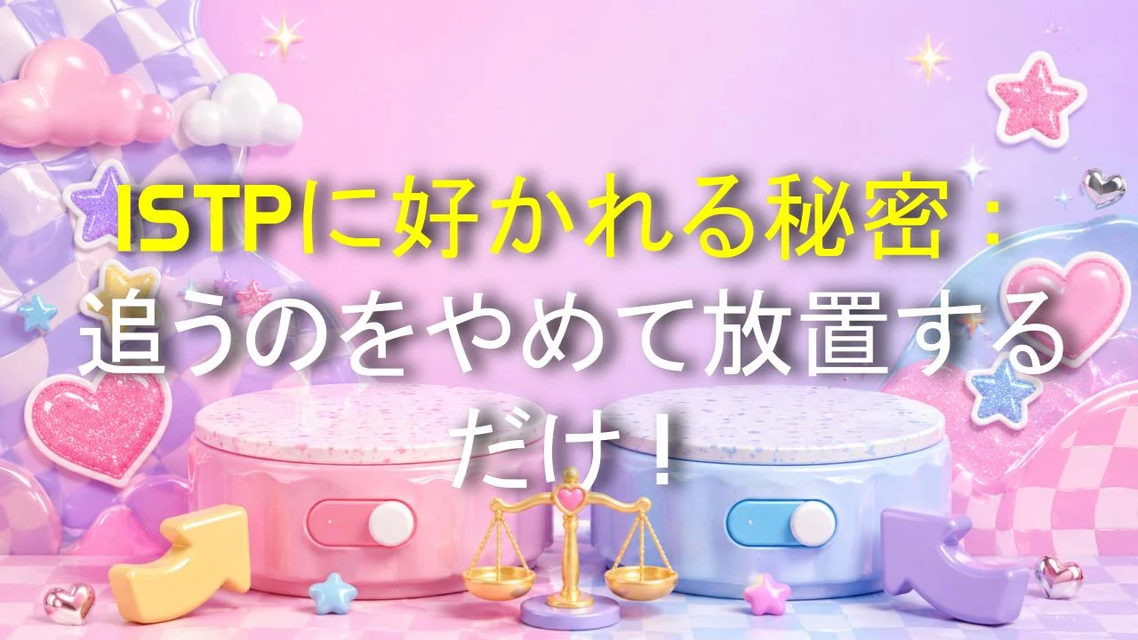 ISTPに好かれる秘密：追うのをやめて放置するだけ！