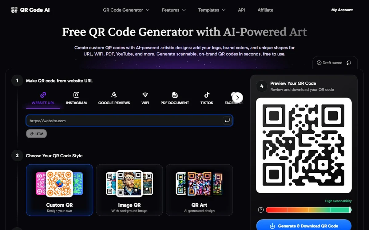 Captura de - QR Code AI -