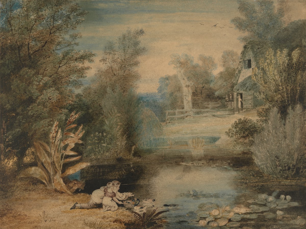 My Father Feeding Ducks Drawn by His Father ca 1805