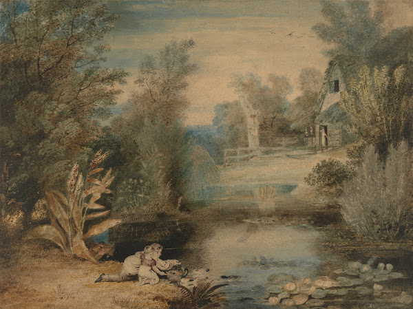 My Father Feeding Ducks Drawn by His Father ca 1805