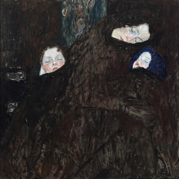 Mother with two children family 1909