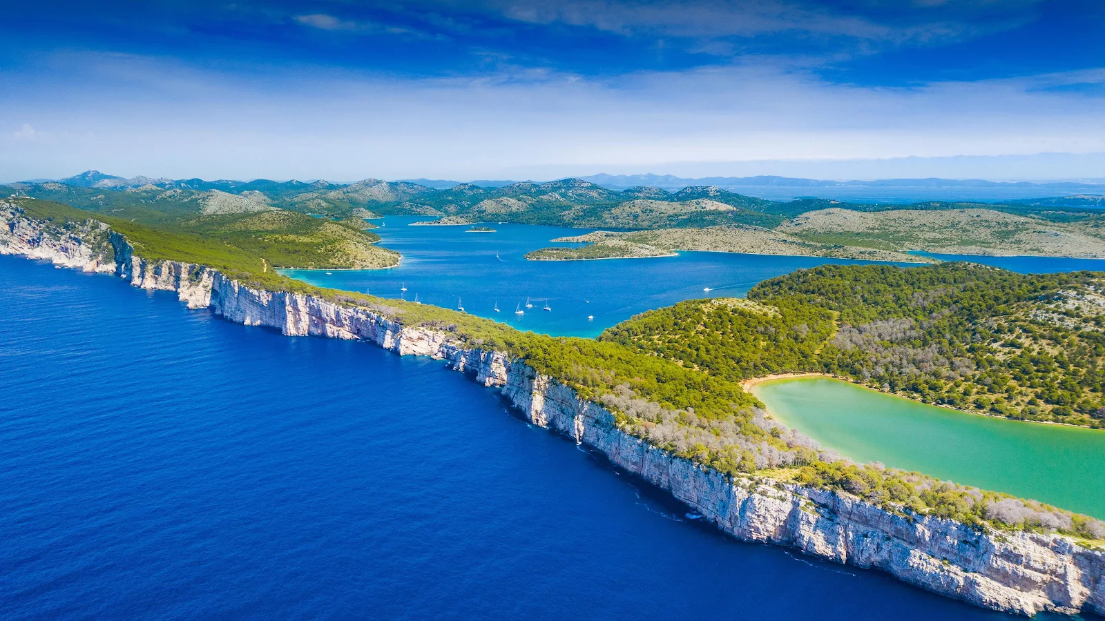 Croatia, Adriatic Sea, Cliffs, National Park 4K Wallpaper Background (3840x2160)