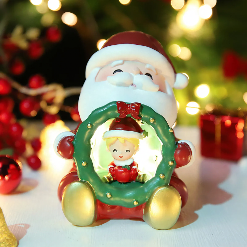 Christmas Glass Globe Night Light with Star Light