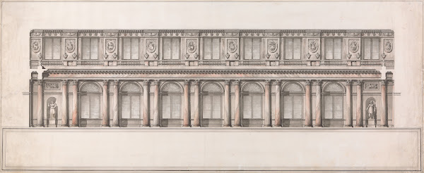 Longitudinal Section of Great Throne Room Saint Georges Hall Winter Palace Saint