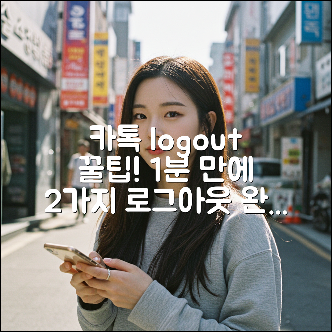 카톡 원격 로그아웃, 1분 만에 2가지 방법!