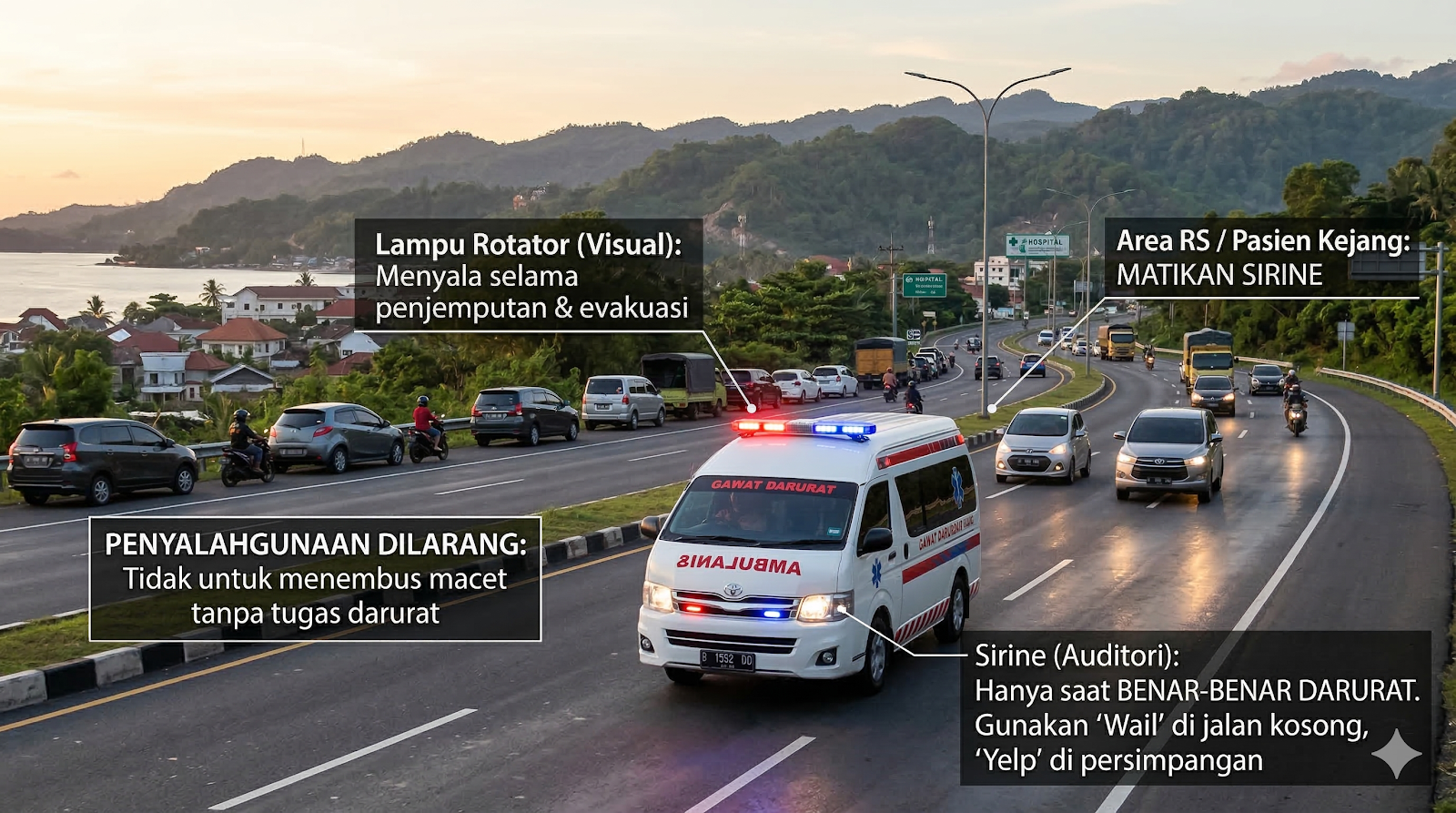 Modul Ambulance Sirine dan Rotator