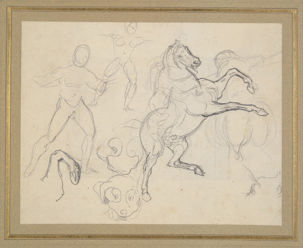 Studies of Figures Horses andDogs