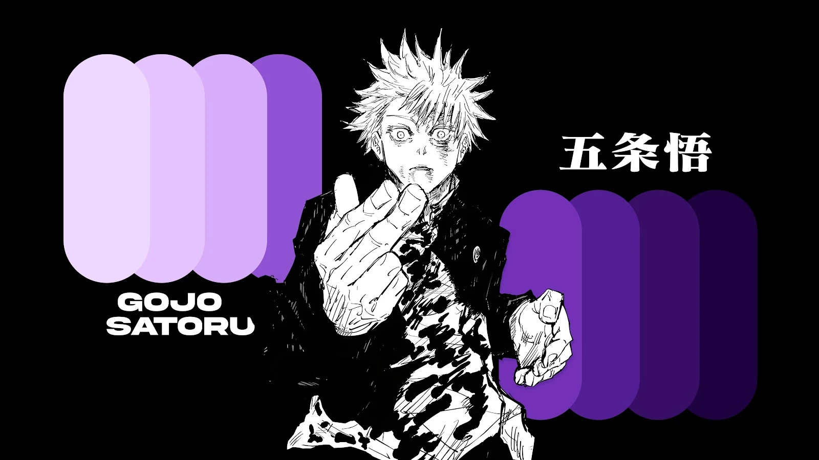 Jujutsu Kaisen Gojo Satoru Sketch - High Contrast Illustration 5K Wallpaper (5120x2880)
