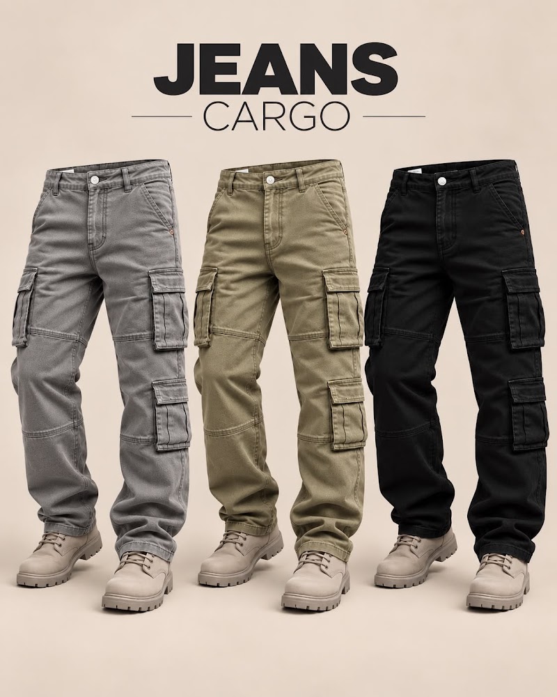 Pantalón jeans cargo