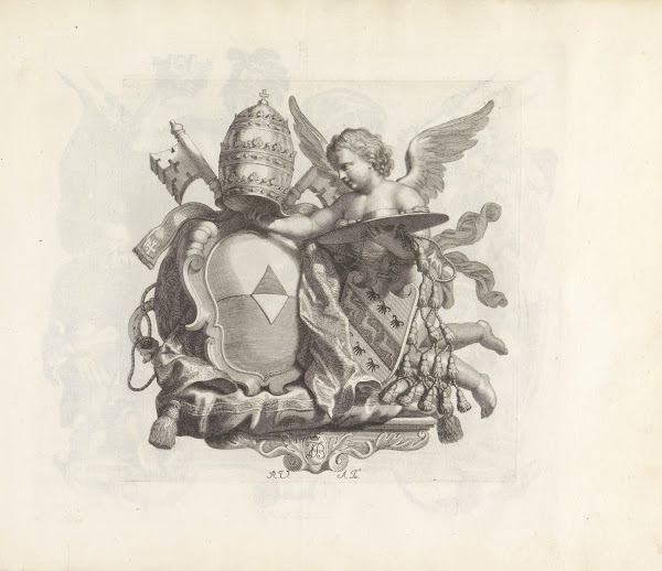 Engel met twee wapenschilden 1673 1743