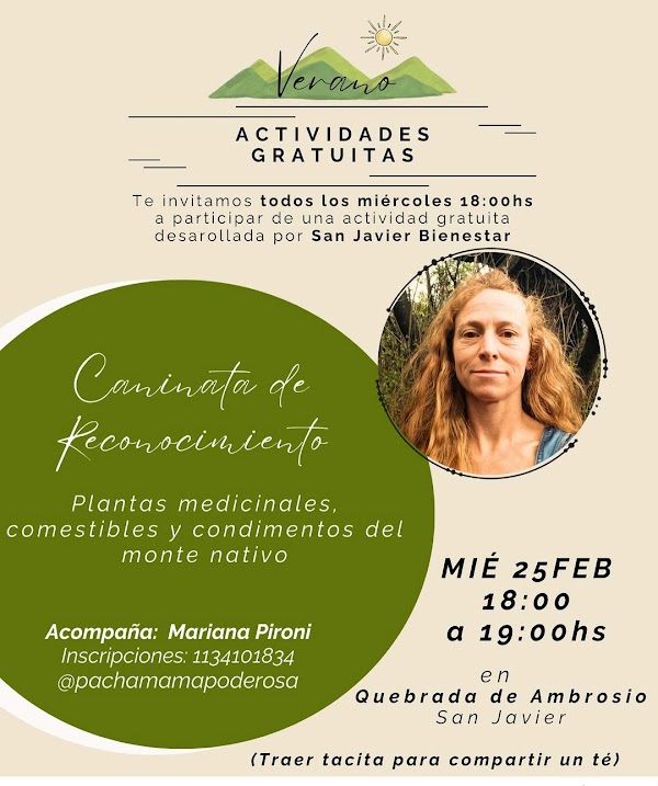 Reconocimiento de plantas medicinales, comestibles y condimentos del monte nativo