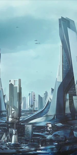 Futuristic City, Science Fiction, Cityscape, Concept Art 4K Wallpaper Background