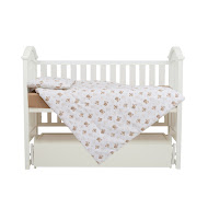 Дитяча змінна постіль 3 ел Twins Comfort Soft (фланель) Teddy Bears бежевий/білий