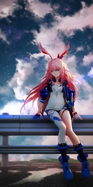 Honkai Impact, Honkai Impact 3Rd, Sky, Pink Hair, Animal Ears Full HD iPhone Wallpaper Background