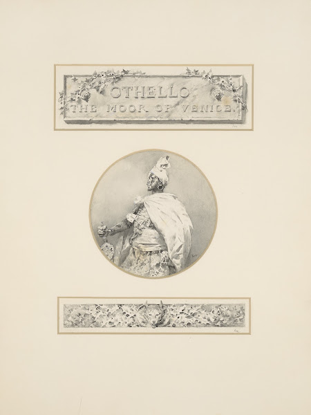 Othello title plate portrait of Othello and tailpiece