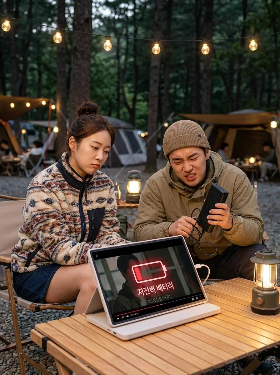 야외 화면 반사 이슈