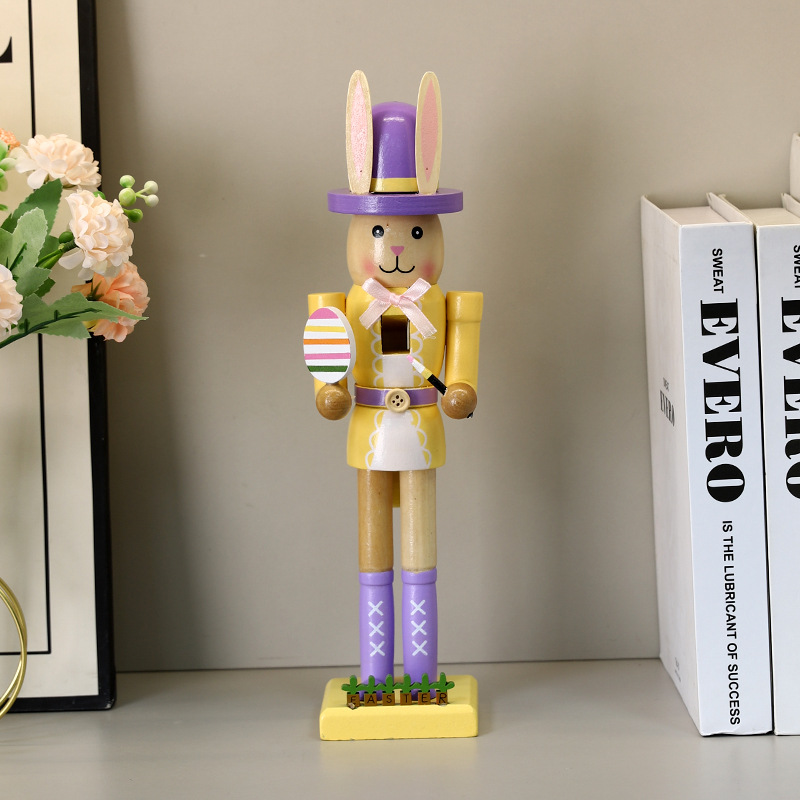 Decorative nutcracker figure in bunny design