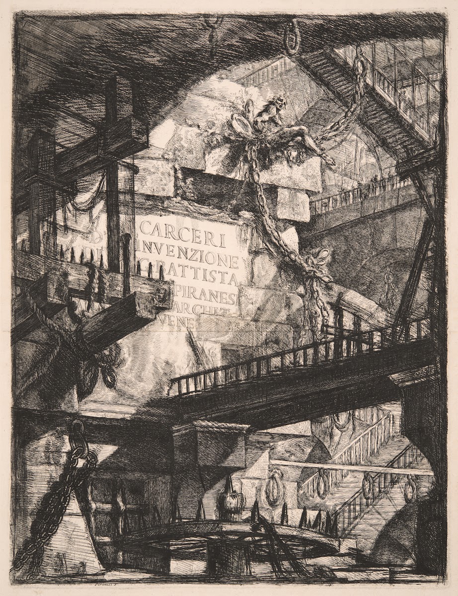 Imaginary Prisons of G Battista Piranesi Venetian Architect title page 1761
