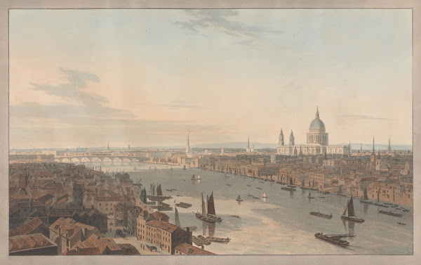 St Pauls and Blackfriars Bridge from Southwark 1804