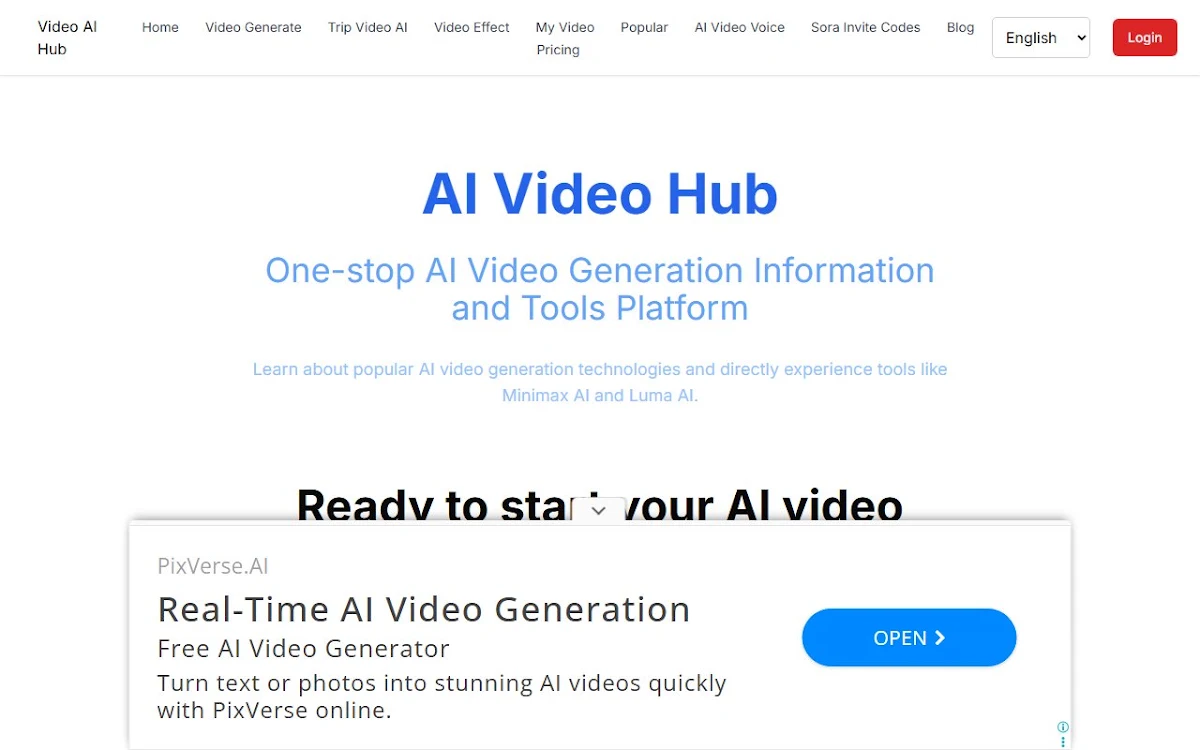 Captura de VIDEO AI HUB