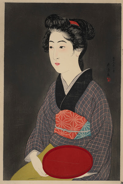 Waitress with a Red Tray Portrait of Onao a Maid at the Matsuyoshi Inn Kyoto 192