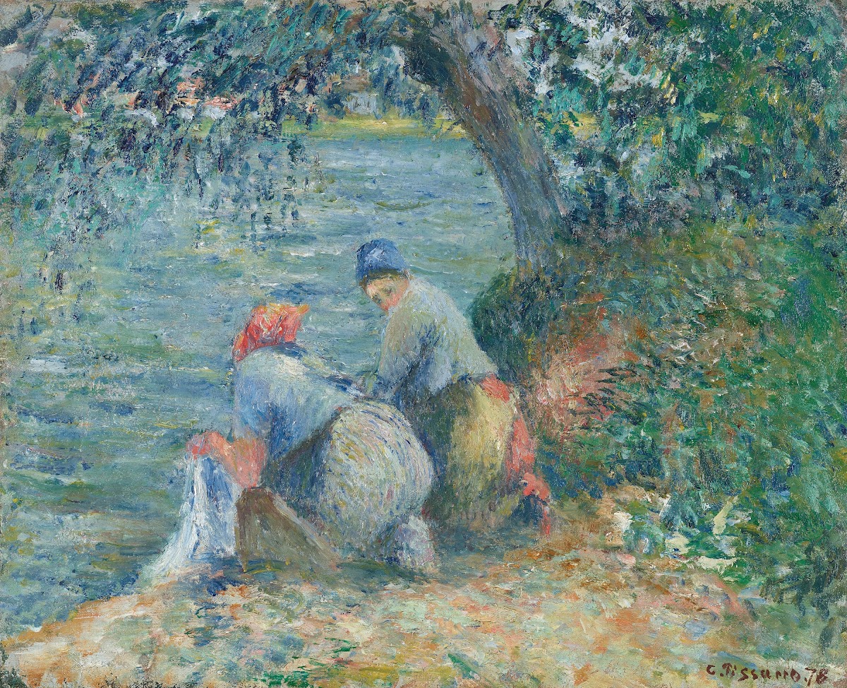 Laveuses au bord de leau Pontoise 1878