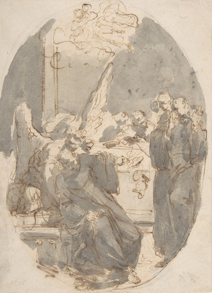 A Dying Ecclesiastic Supported by an Angel 176070
