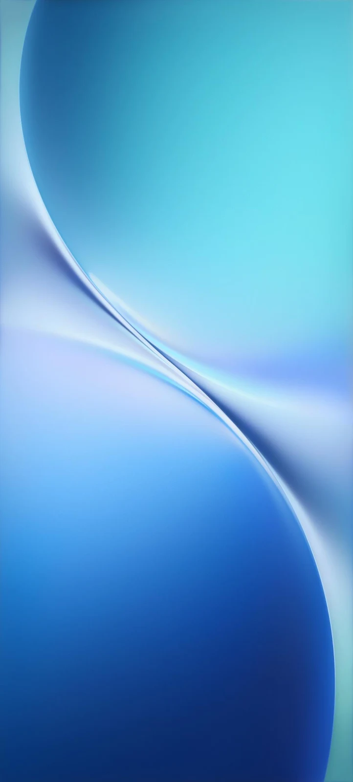 Abstract Soft Blue Curves - Digital Abstract Art Full HD iPhone Wallpaper (1080x2392)