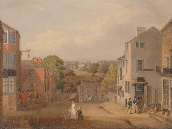 Street Scene In Chorley Lancashire With A View Of Chorley Hall