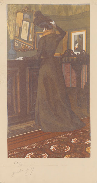 Anna  Jeune femme se recoiffant Mlle Marcolesco belle sœur de lartiste 1899