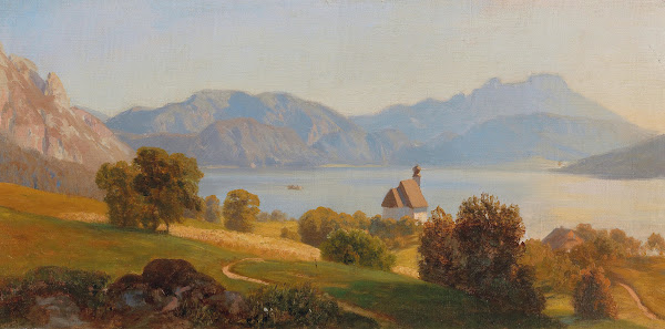 Steinbach On The Attersee With The Schafberg