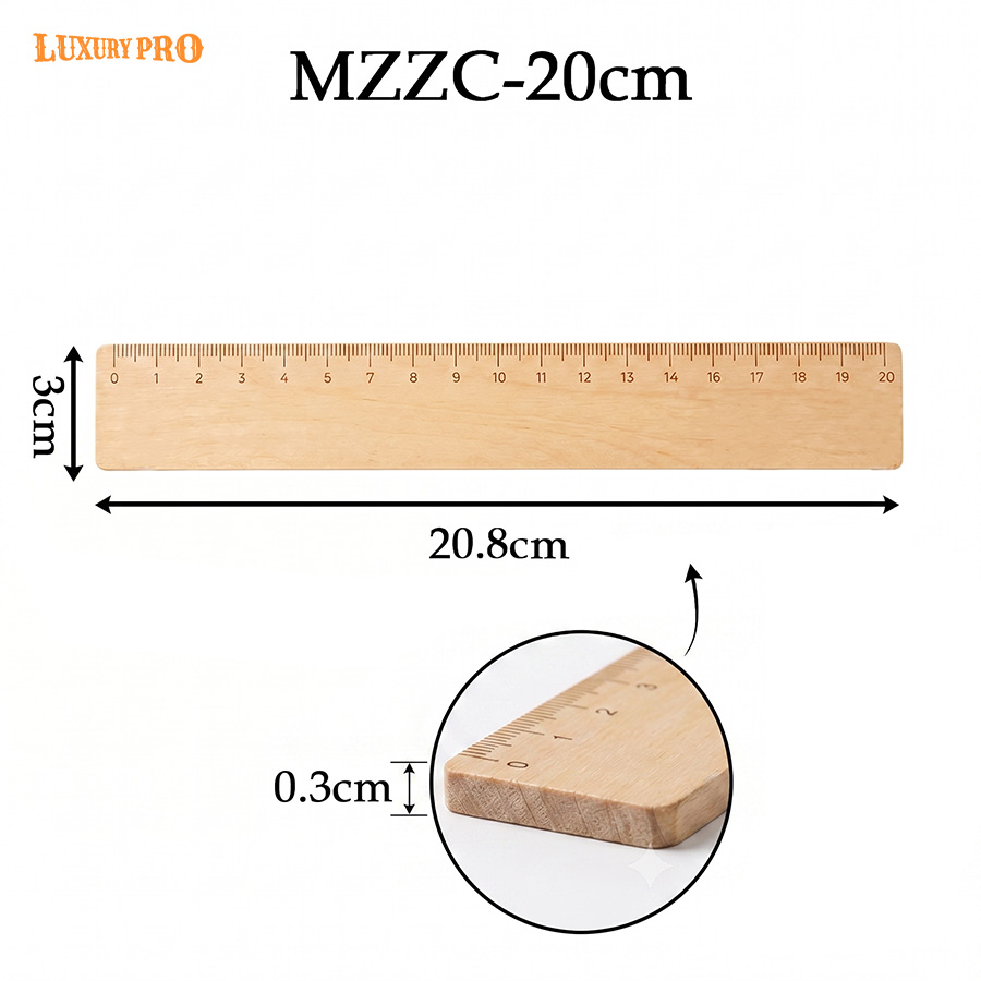 Wooden ruler -20cm