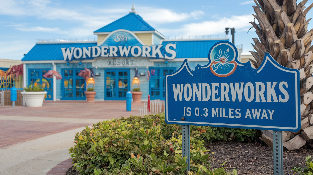 Distance from Sea Crest Resort to WonderWorks Myrtle Beach