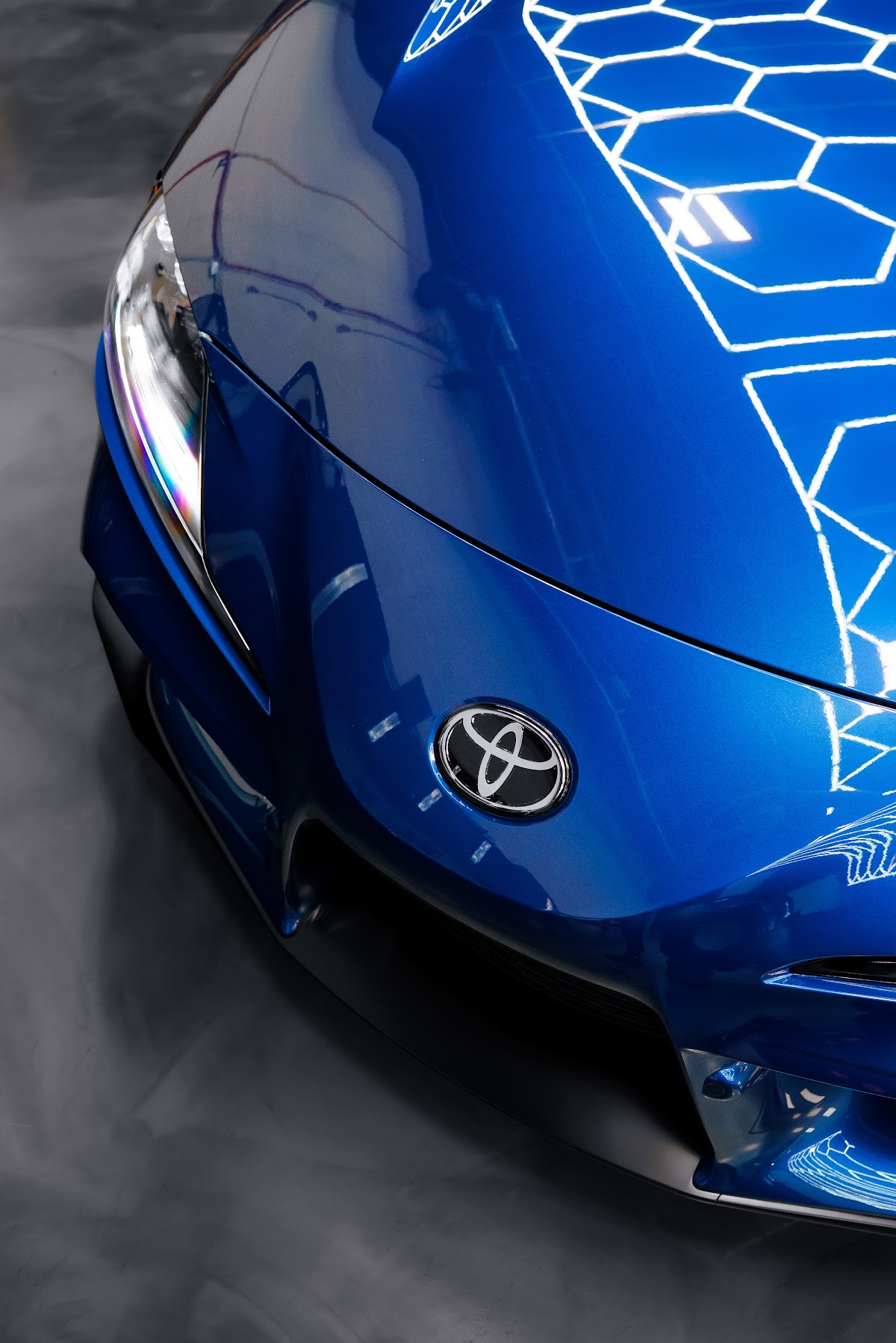 Blue Toyota GR Supra front with Toyota badge at ZAutoCare