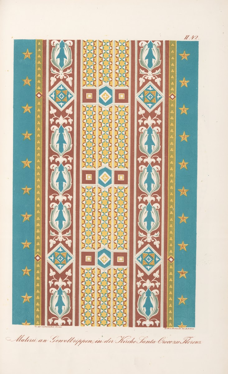 Malerei an Gewölbrippen in der Kirche Santa Croce zu Florenz 1842