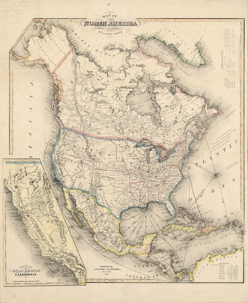 Map Of North America 1850