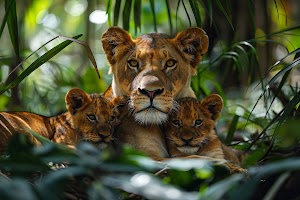 Lion Family Wallpaper