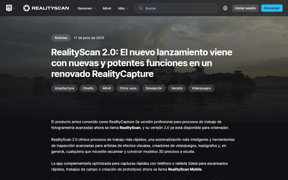Captura de RealityScan by Epic Games