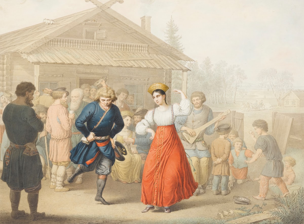 Merry Making Outside A Tavern