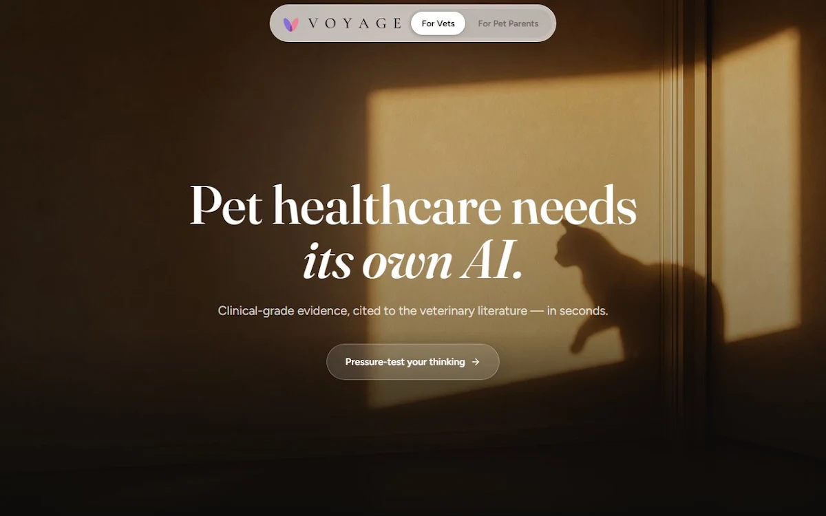 Captura de Voyage Pet AI