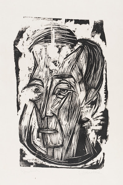 Kopf Dichter Leonhard Frank I 1917