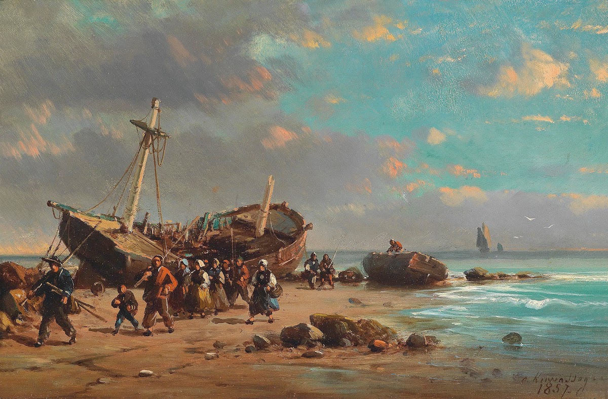 Fischer am Strand 1857