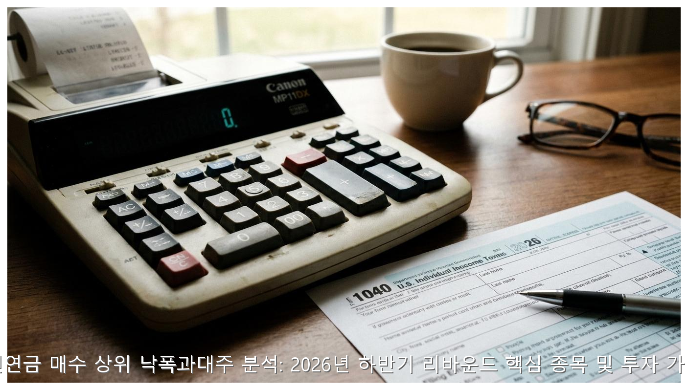 국민연금 매수 상위 낙폭과대주 분석: 2026년 하반기 리바운드 핵심 종목 및 투자 가이드 핵심 안내 및 분석 인포그래픽 (8)