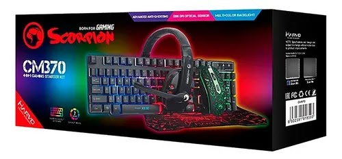 Kit Teclado + Audífonos + Mouse + Mousepad