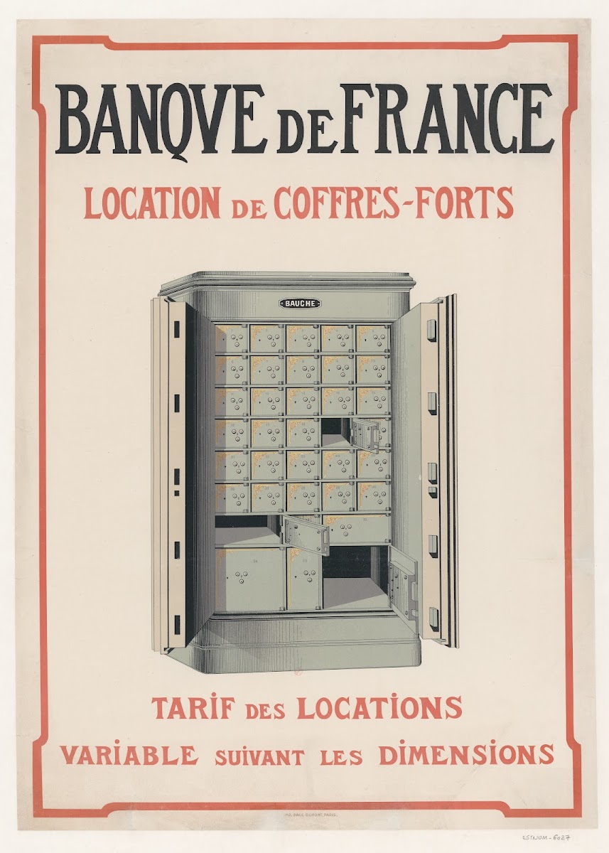 Banque de France location de coffres forts 1905